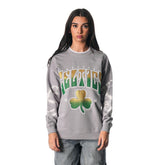 Boston Celtics The Wild Collective Women's Bleached Tie-Dye Pullover Sweatshirt - Heather Gray shop