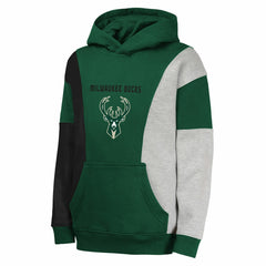 Milwaukee Bucks Youth Ace In the Hole Pullover Hoodie - Hunter Green sale