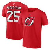 Jacob Markstrom New Jersey Devils Fanatics Authentic Stack Name & Number T-Shirt Red