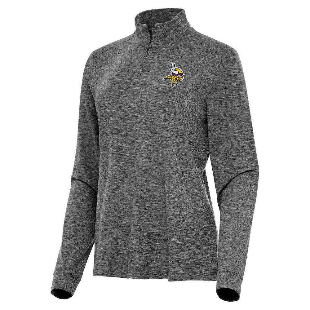 Minnesota Vikings Antigua Women's Mentor Quarter-Zip Jacket - Heather Black discount