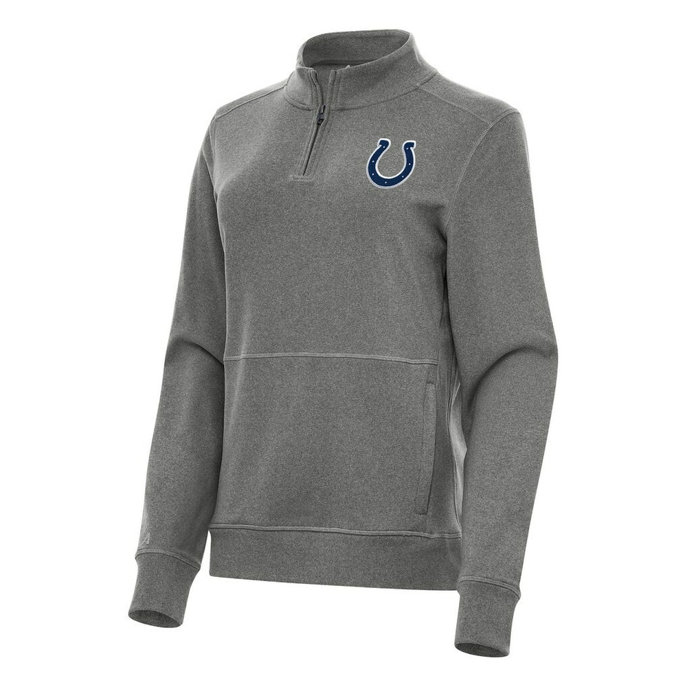 Indianapolis Colts Antigua Women's Crush Quarter-Zip Jacket - Heather Black discount