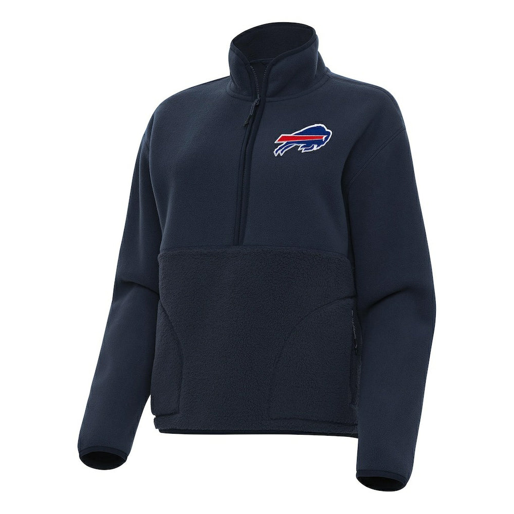 Buffalo Bills Antigua Women's Figure Half-Zip Sweatshirt - Navy outlet
