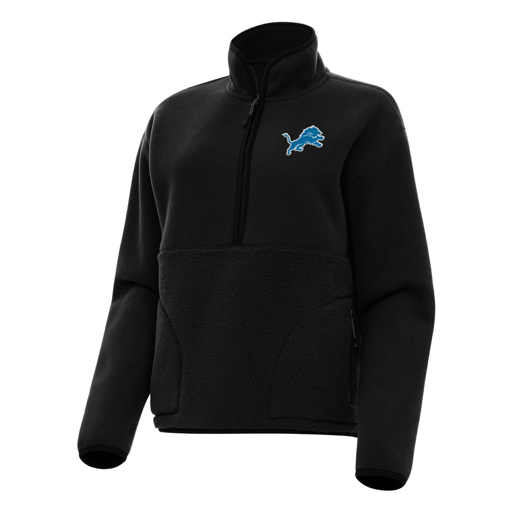 Detroit Lions Antigua Women's Figure Half-Zip Sweatshirt - Black outlet