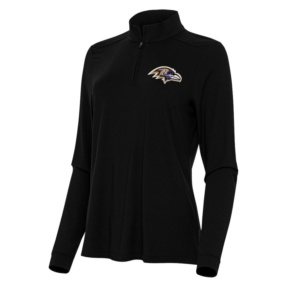 Baltimore Ravens Antigua Women's Intent Quarter-Zip Sweatshirt - Black online