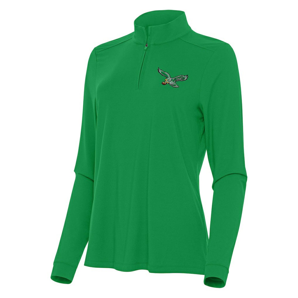 Philadelphia Eagles Antigua Women's Intent Quarter-Zip Sweatshirt - Kelly Green online