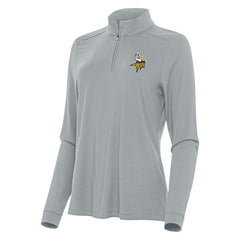 Minnesota Vikings Antigua Women's Intent Quarter-Zip Sweatshirt - Gray outlet