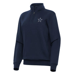 Dallas Cowboys Antigua Women's Victory Quarter-Zip Top - Navy for sale