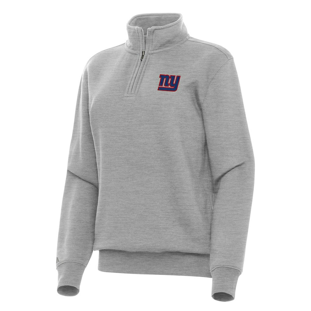 New York Giants Antigua Women's Victory Quarter-Zip Top - Heather Gray discount