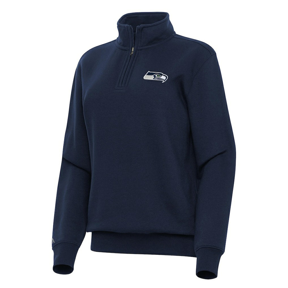 Seattle Seahawks Antigua Women's Victory Quarter-Zip Top - College Navy for sale