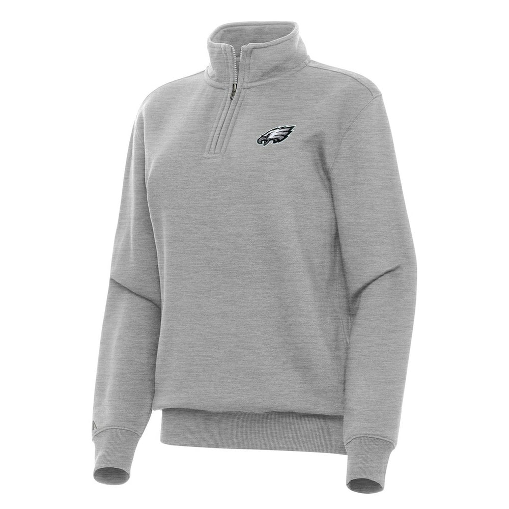 Philadelphia Eagles Antigua Women's Victory Quarter-Zip Top - Heather Gray discount