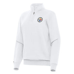 Pittsburgh Steelers Antigua Women's Victory Quarter-Zip Top - White outlet