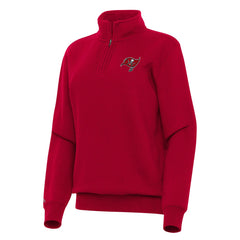 Tampa Bay Buccaneers Antigua Women's Victory Quarter-Zip Top - Red cheap