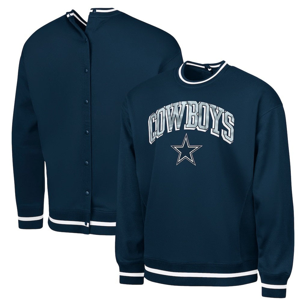 Dallas Cowboys G-III Sports by Carl Banks Adaptive Blocker Fleece Pullover Sweatshirt - Navy cheap