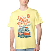 Detroit Tigers Margaritaville Bus Waves Graphic T-Shirt - Yellow