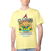 Atlanta Braves Margaritaville Five O'Clock Graphic T-Shirt - Yellow