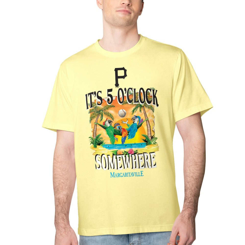 Pittsburgh Pirates Margaritaville Five O'Clock Graphic T-Shirt - Yellow