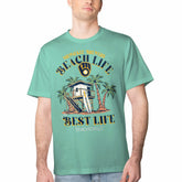 Milwaukee Brewers Margaritaville Beach Hut Graphic T-Shirt - Mint