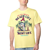 Atlanta Braves Margaritaville Beach Hut Graphic T-Shirt - Yellow
