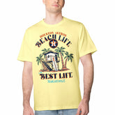 Houston Astros Margaritaville Beach Hut Graphic T-Shirt - Yellow