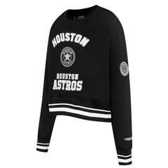 Houston Astros Pro Standard Women's Pearl Cropped Pullover Sweatshirt
- Black