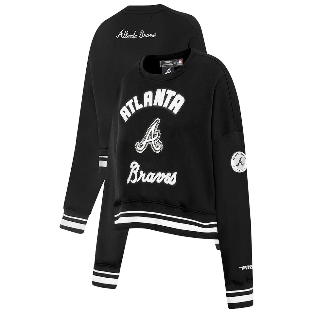 Atlanta Braves Pro Standard Women's Pearl Cropped Pullover Sweatshirt
- Black