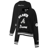 Atlanta Braves Pro Standard Women's Pearl Cropped Pullover Sweatshirt
- Black