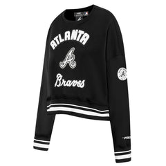 Atlanta Braves Pro Standard Women's Pearl Cropped Pullover Sweatshirt
- Black