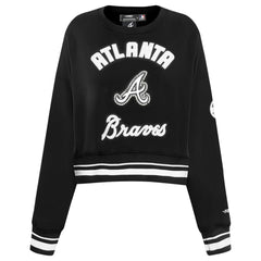 Atlanta Braves Pro Standard Women's Pearl Cropped Pullover Sweatshirt
- Black