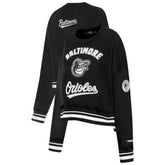 Baltimore Orioles Pro Standard Women's Pearl Cropped Pullover Sweatshirt
- Black