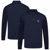 Kansas City Royals Levelwear Aztec Insignia 2.0 Quarter-Zip Pullover Top - Navy