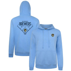 Milwaukee Brewers Levelwear Podium Primary Pullover Hoodie - Light Blue