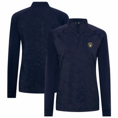Milwaukee Brewers Levelwear Women's Amethyst Insignia 2.0 Quarter-Zip Jacket - Navy