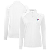 Toronto Blue Jays Levelwear Women's Amethyst Insignia 2.0 Quarter-Zip Jacket - White