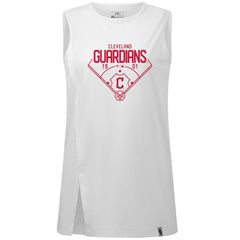 Cleveland Guardians Levelwear Women's Influx Home Field Tank Top - White