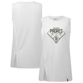 San Diego Padres Levelwear Women's Influx Home Field Tank Top - White