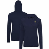 Milwaukee Brewers Levelwear Women's Raven Insignia 2.0 Quarter-Zip Jacket - Navy