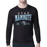 Utah Mammoth Starter Retro Graphic Long Sleeve T-Shirt Black