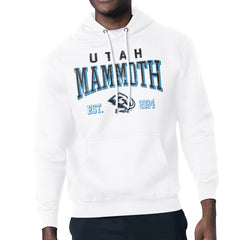 Utah Mammoth Starter Retro Graphic Fleece Pullover Hoodie White