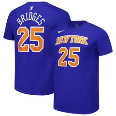 Mikal Bridges New York Knicks Unisex Name & Number T-Shirt - Blue | Nike cheap