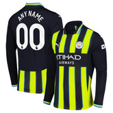Manchester City 2024/25 Away Replica Long Sleeve Custom Jersey - Navy | Puma on sale