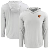 Baltimore Orioles Cutter & Buck Coastline Epic Comfort Recycled Eco Hoodie Long Sleeve T-Shirt - Gray