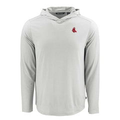 Boston Red Sox Cutter & Buck Coastline Epic Comfort Recycled Eco Hoodie Long Sleeve T-Shirt - Gray