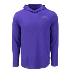 Colorado Rockies Cutter & Buck Coastline Epic Comfort Recycled Eco Hoodie Long Sleeve T-Shirt - Purple