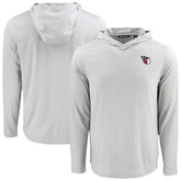 Cleveland Guardians Cutter & Buck Coastline Epic Comfort Recycled Eco Hoodie Long Sleeve T-Shirt - Gray