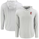Cleveland Guardians Cutter & Buck Coastline Epic Comfort Recycled Eco Hoodie Long Sleeve T-Shirt - Gray