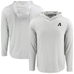 Arizona Diamondbacks Cutter & Buck Coastline Epic Comfort Recycled Eco Hoodie Long Sleeve T-Shirt - Gray
