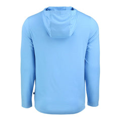 Atlanta Braves Cutter & Buck Coastline Epic Comfort Recycled Eco Hoodie Long Sleeve T-Shirt - Powder Blue