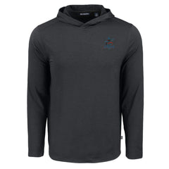 Miami Marlins Cutter & Buck Coastline Epic Comfort Recycled Eco Hoodie Long Sleeve T-Shirt - Black