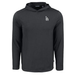 Los Angeles Dodgers Cutter & Buck Coastline Epic Comfort Recycled Eco Hoodie Long Sleeve T-Shirt - Black