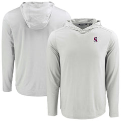 Los Angeles Angels Cutter & Buck Coastline Epic Comfort Recycled Eco Hoodie Long Sleeve T-Shirt - Gray